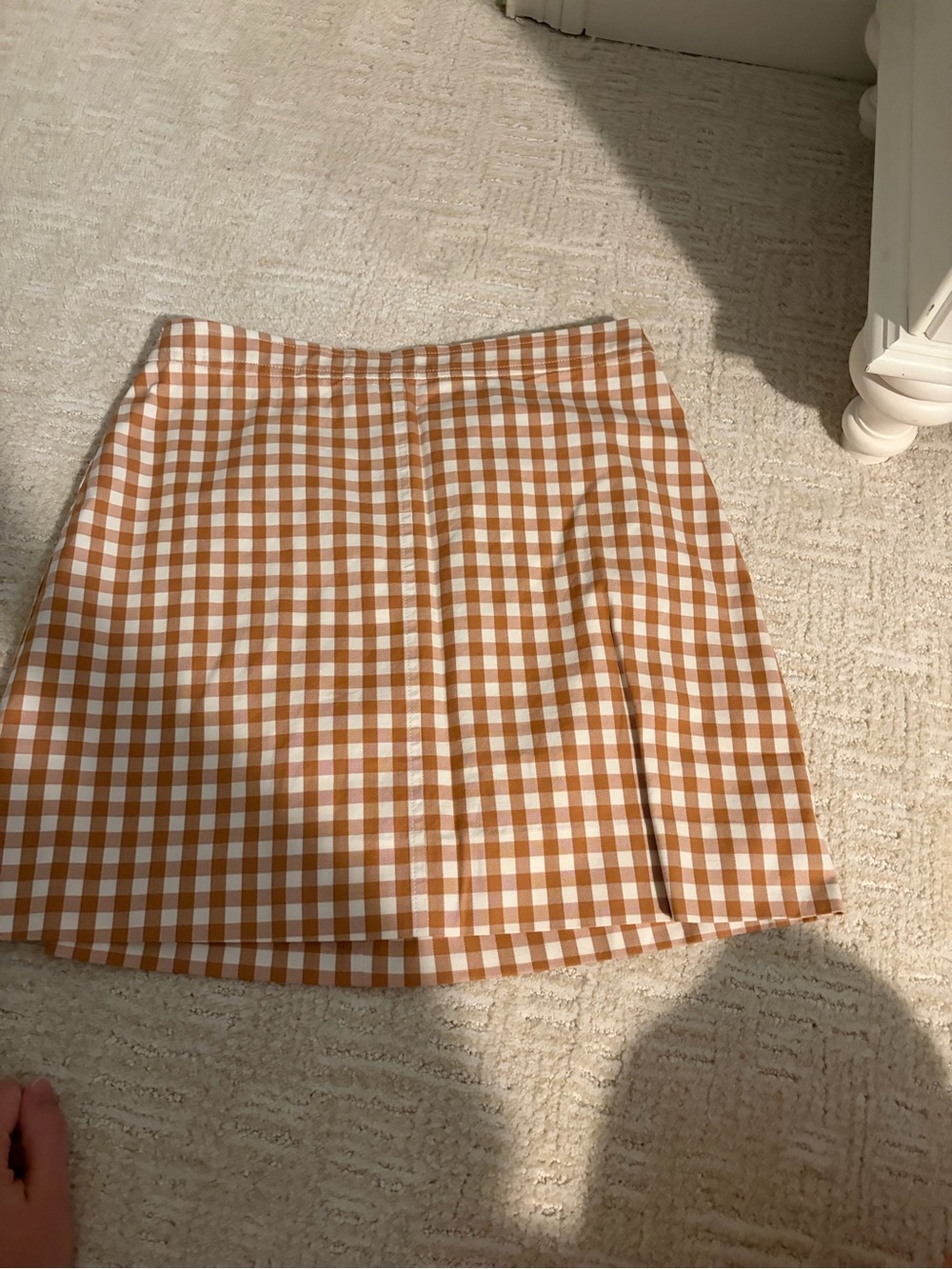 Jcrew gingham skirt size 0 NWT